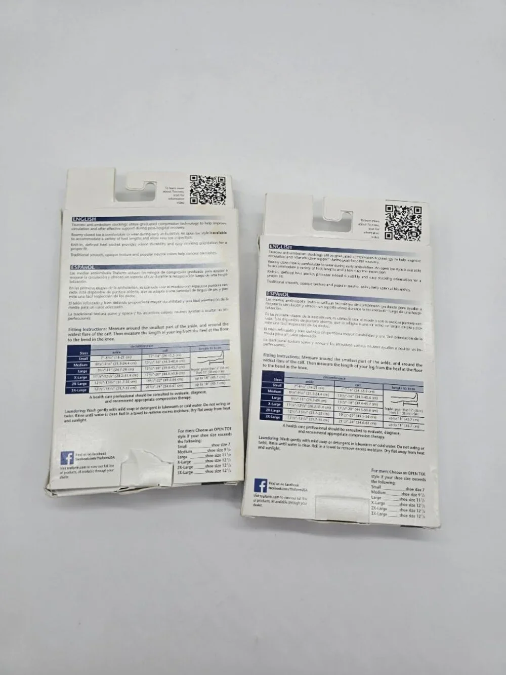Truform Anti Embolism Compression Stockings Small Black 18mmHg Lot Of 2